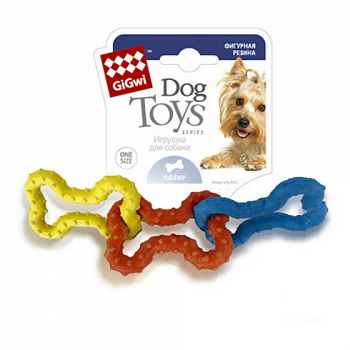 GIGWI Игрушка для собак Три резиновые косточки 15 см
