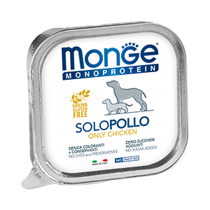 MONGE DOG Monoprotein Solo Консервы д/собак с Курицей паштет 150 г