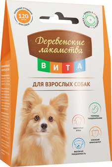ДЕРЕВЕНСКИЕ ЛАКОМСТВА Вита д/взрослых собак 60 г