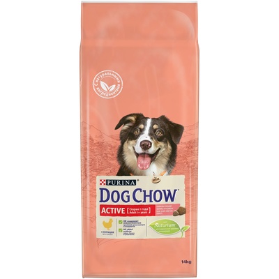 DOG CHOW Сухой корм для активных собак с Курицей 14 кг