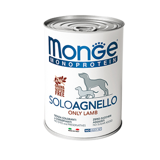 MONGE DOG Monoprotein Solo Консервы д/собак с Ягненком паштет 400 г