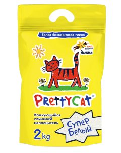 PRETTYCAT Наполнитель Комкующийся Супер Белый с ароматом Ванили