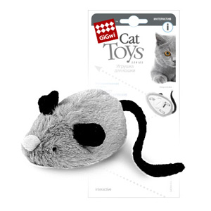 GIGWI Игрушка для кошек Мышка интерактивная с чипом 19 см