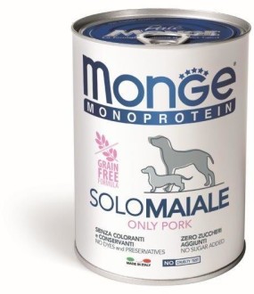 MONGE DOG Monoprotein Solo Консервы д/собак со Свининой паштет 400 г
