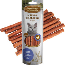 ДЕРЕВЕНСКИЕ ЛАКОМСТВА д/кошек Мясные колбаски из Утки 50 г
