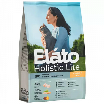 ELATO Holistic Lite Корм для кошек стерилизованных и малоактивных Курица Индейка