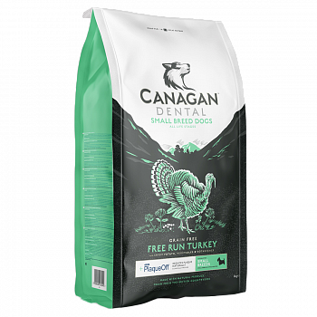 CANAGAN Small Dental Беззерновой сухой корм д/собак мини пород Уход за полостью рта Индейка 2кг