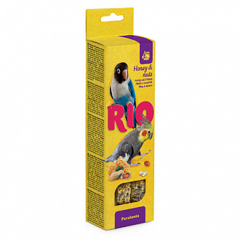 RIO Палочки для средних попугаев с медом и орехами 150 г