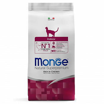 MONGE CAT Корм для кошек Daily Line INDOOR домашних из Курицы