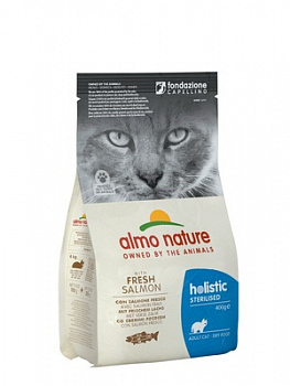 ALMO NATURE Holistic Functional Sterilised Сухой корм для стерилизованных кошек с Лососем и Рисом