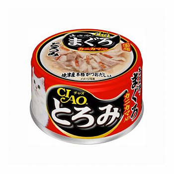 INABA CIAO Консервы для кошек Камчатский Краб, Тунец и Филе Курицы 80 г