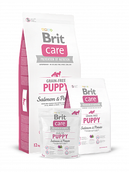 BRIT Care Salmon&Potato Puppy Беззерновой сухой корм д/щенков Лосось и рис
