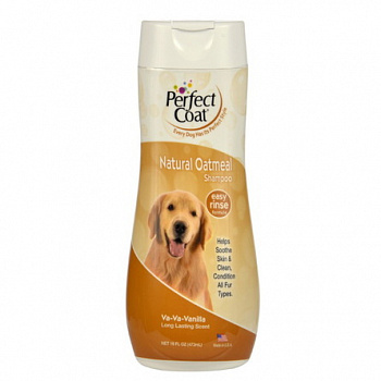 8in1 Perfect Coat Natural Oatmeal Шампунь для собак 473 мл