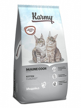 KARMY Main Coon Kitten Сухой корм для беременных кошек и котят породы Мейн-кун с Индейкой