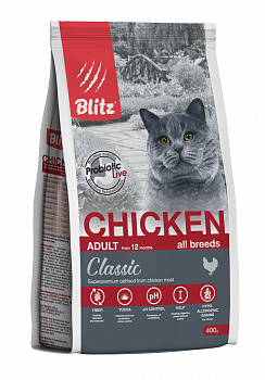BLITZ Classic Adult Cat Сухой корм д/кошек с Курицей
