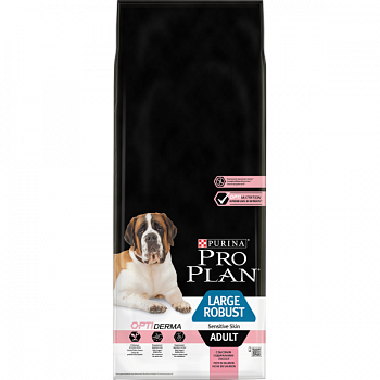 PURINA Pro Plan Large Сухой корм д/собак крупных пород мощного телосложения Чувств кожа Лосось14 кг