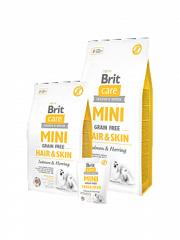 BRIT Care GF Mini Hair&Skin Беззерновой cухой корм д/собак мини пород Здоровая шерсть