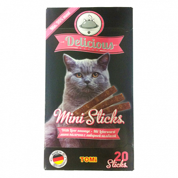 TOMI Delicious Mini Sticks Мини палочка д/кошек с Ливерной Колбасой 2 г - 1 шт
