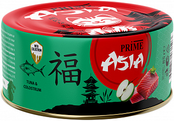 PRIME ASIA Консервы для котят Тунец с колострумом в желе ж/б 85 гр*12 шт