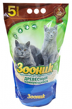 ЗООНИК Наполнитель Древесный Комкующийся