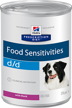 HILL'S Prescription Diet d/d Food Sensitivities Консервы д/собак Диета (При аллергии) с Уткой