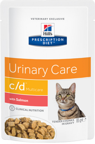 HILL'S Prescription Diet c/d Multicare Urinary Care Пауч д/кошек Диета (Профилактика МКБ) Лосось