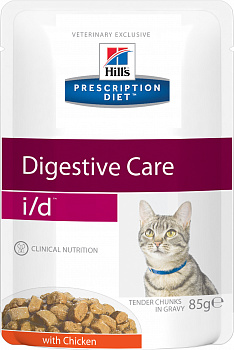 HILL'S Prescription Diet i/d GastroIntestinal Пауч д/кошек Диета (Лечение ЖКТ) Курица