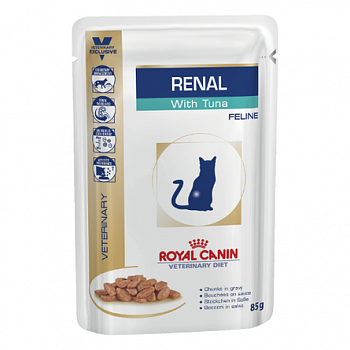 ROYAL CANIN Renal Tuna Пауч д/кошек с тунцом Диета (лечение ХПН) соус 85 г