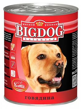 ЗООГУРМАН Big Dog Консервы для собак с Говядиной 850 г