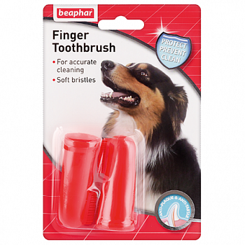 BEAPHAR Finger Toothbrush Зубная щетка двойная на палец для собак