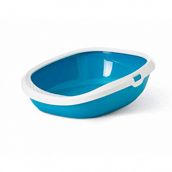 SAVIC Туалет д/кошек Gizmo Medium c бортом, голубой 44*35.5*12.5 см