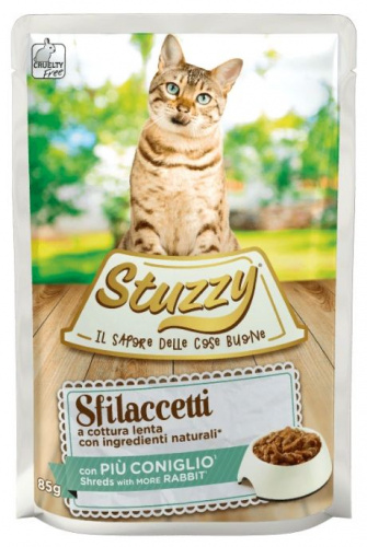 STUZZY SFILACCETTI Пауч для кошек Кролик в соусе 85 г