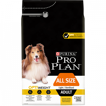 PURINA Pro Plan Light Сухой корм д/кастрированных и стерилизованных собак облегченный Курица 3 кг