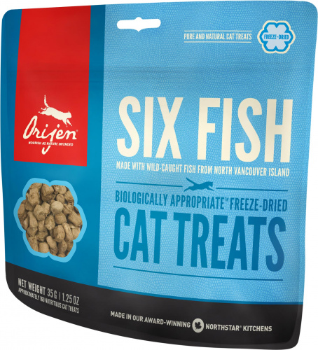 ORIJEN Six Fish CAT Лакомство д/коше 6 видов Рыб 35 г