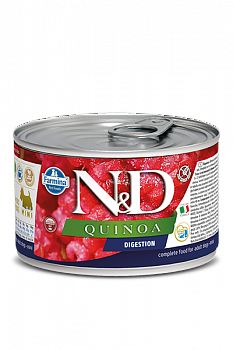FARMINA N&D DOG Quinoa Digestion Mini Консервы д/собак мини пород Чувствит пищевар Ягненок 140 г