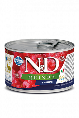 FARMINA N&D DOG Quinoa Digestion Mini Консервы д/собак мини пород Чувствит пищевар Ягненок 140 г