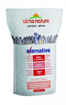 ALMO NATURE Alternative M-L Сухой корм для собак средних и крупных пород  Свежий Лосось и Рис 9,5 кг
