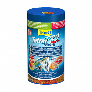 TETRA Pro Menu Основной корм для всех видов рыб (4 вида чипсов) 250 мл