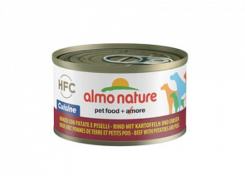ALMO NATURE HFC Home Made Консервы для собак Говядина с Картофелем и Горошком по-домашнему