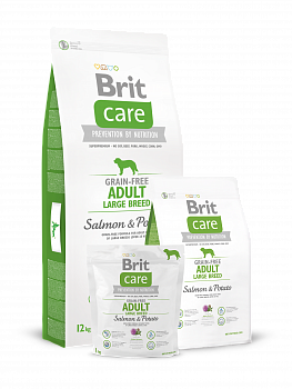 BRIT Care Large Breed Salmon&Potato Беззерновой сухой корм д/собак Крупных пород Лосось и картофель