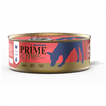 PRIME MEAT Консервы для собак Курица с креветкой филе в желе ж/б 325г 137.4149