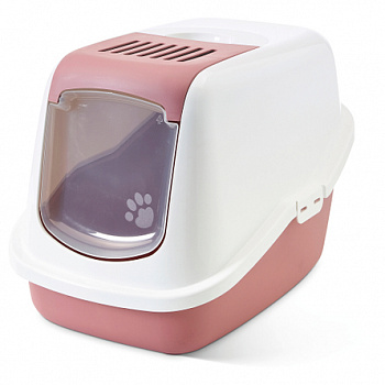 SAVIC Туалет-домик д/кошек Nestor, розовый Earth Collection 56х39х38,5 см
