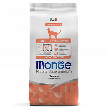 MONGE CAT Корм для кошек Speciality Line MONOPROTEIN из Лосося
