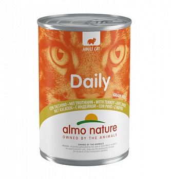 ALMO NATURE Daily Menu Turkey Консервы для кошек Меню с Индейкой 400 г