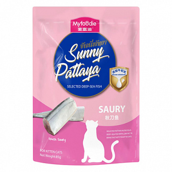 MYFOODIE CAT Пауч для кошек и котят с САЙРОЙ паштет 85 гр 104.2.11З1