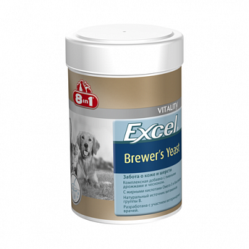 8 в 1 Excel Brewer's Yeast Витамины для кошек и собак с пивными дрожжами и чесноком 260 таб.