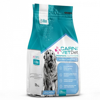 CARNI VD DOG Корм для собак ALLERGY DEFENSE при аллергии здоровая кожа шерсть Лосось