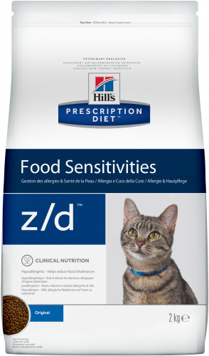 HILL'S Prescription Diet z/d Food Sensitivities Сухой корм д/кошек Диета (При пищевой аллергии)