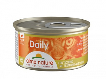 ALMO NATURE Daily Menu Mousse Turkey Консервы для кошек нежный мусс с Индейкой 85 г