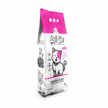 SOFT CAT Наполнитель комкующийся с ароматом детской присыпки